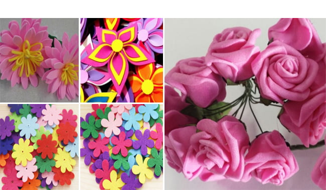 Flores de EVA: Aprenda a fazer com 41 Moldes e Modelos Passo a Passo