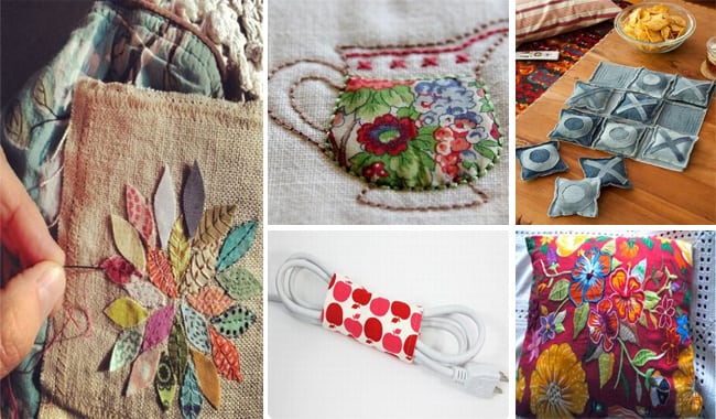 Artesanato com Tecido feitos na Costura a Mão – Estampados e patchwork