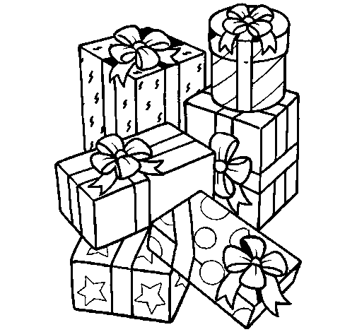 imagens de natal para colorir presentes natalinos