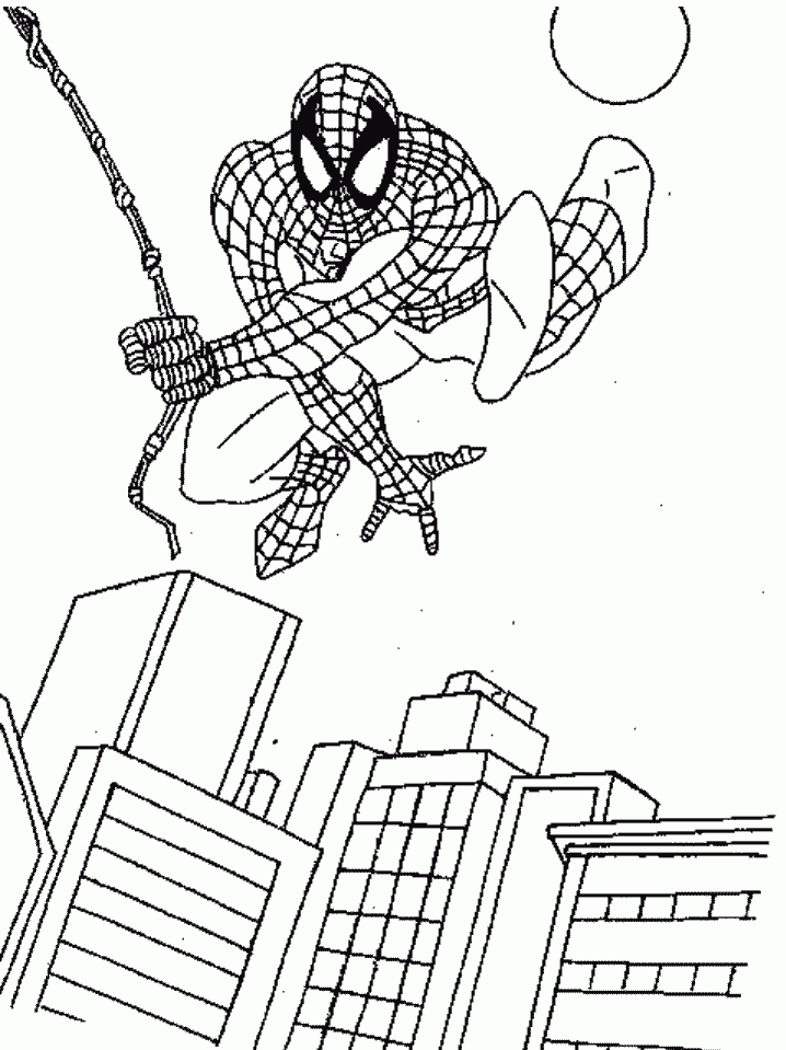 Super Herói Homem aranha para colorir e imprimir.