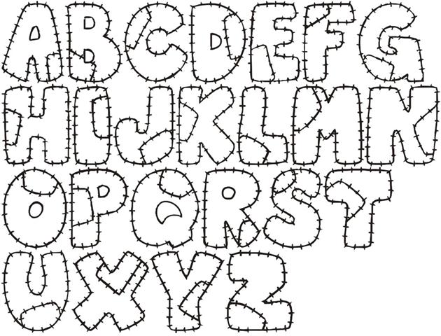 Letras do Alfabeto para colorir