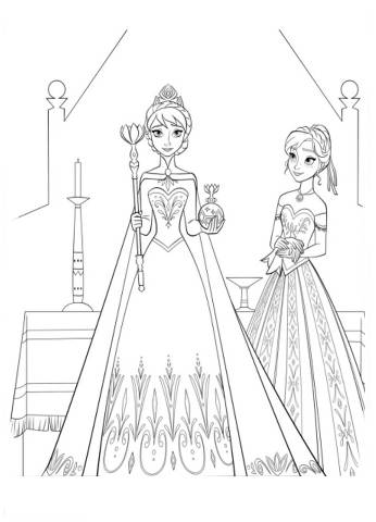 Figuras e imagens da princesa Frozen no seu castelo.
