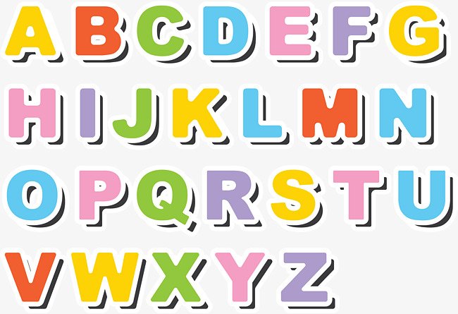 Alfabeto para imprimir completo com letras coloridas.