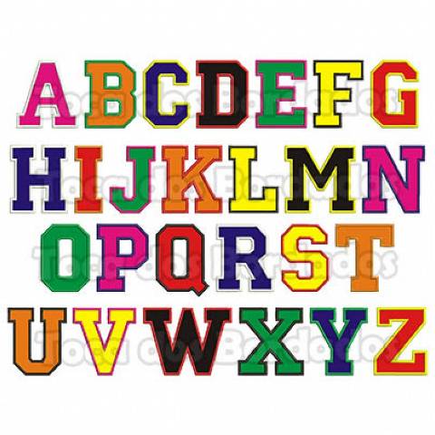 Alfabeto completo com letras para imprimir colorido para usar em trabalhos e moldes.