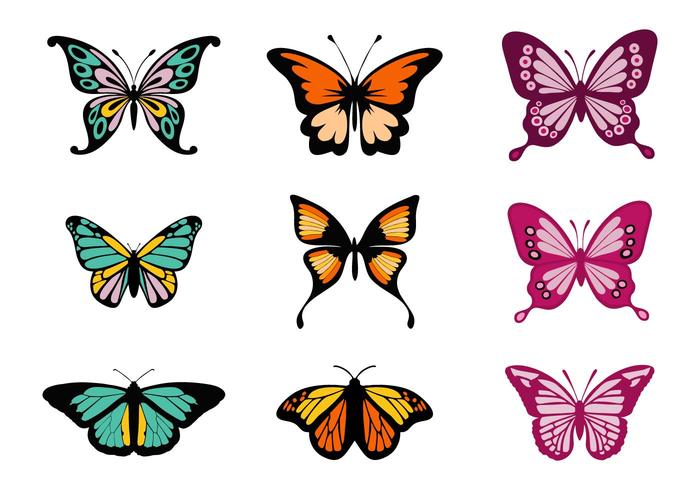 Desenho de borboleta colorida