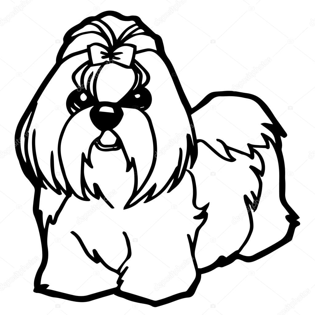 Desenho de cachorro fofo