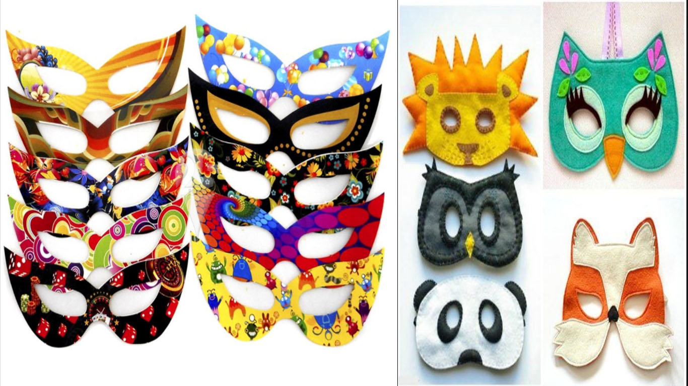 Máscara de carnaval –  Modelos colorida infantil e adulta com moldes