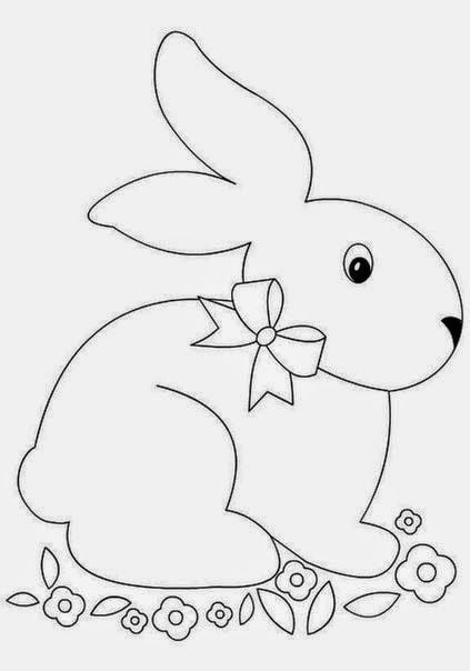 Desenho de coelhinho para colorir