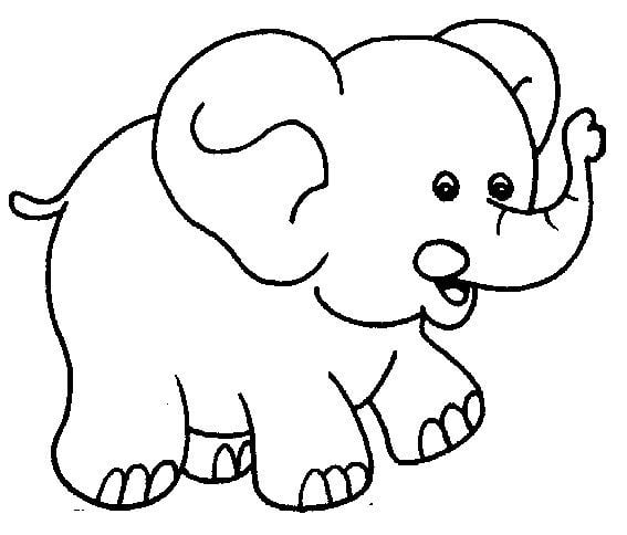 desenho de animais elefante bebê