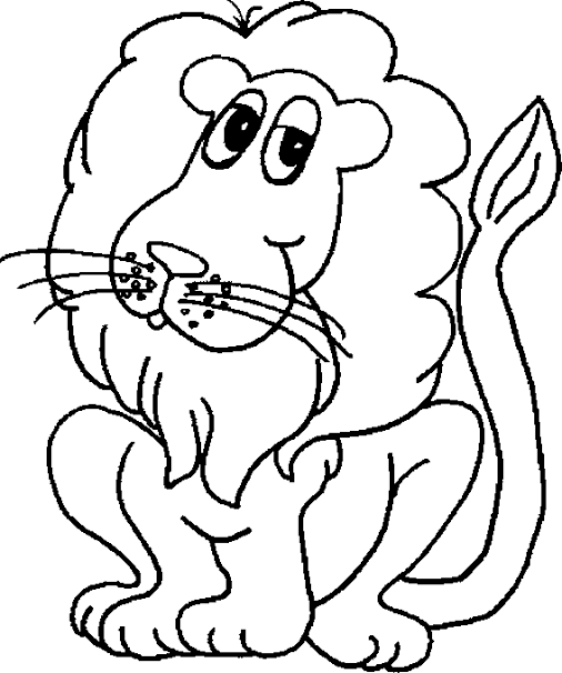 desenho de animais leão para colorir
