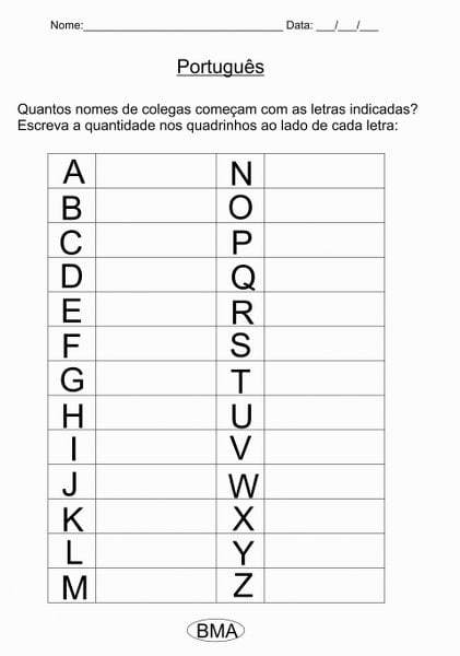 Atividades de vogais para sala de aula - Português para 1 ano 