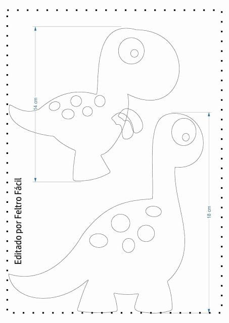 Desenho de dinossauro molde