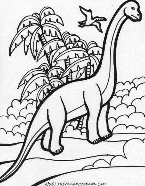 dinossauro desenho animado para recortar e pintar