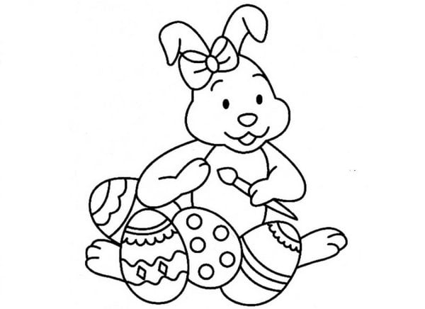 Desenhos para Colorir coelho da páscoa