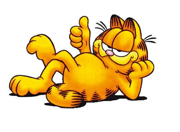 Desenho de gato Garfield imagem colorida para imprimir
