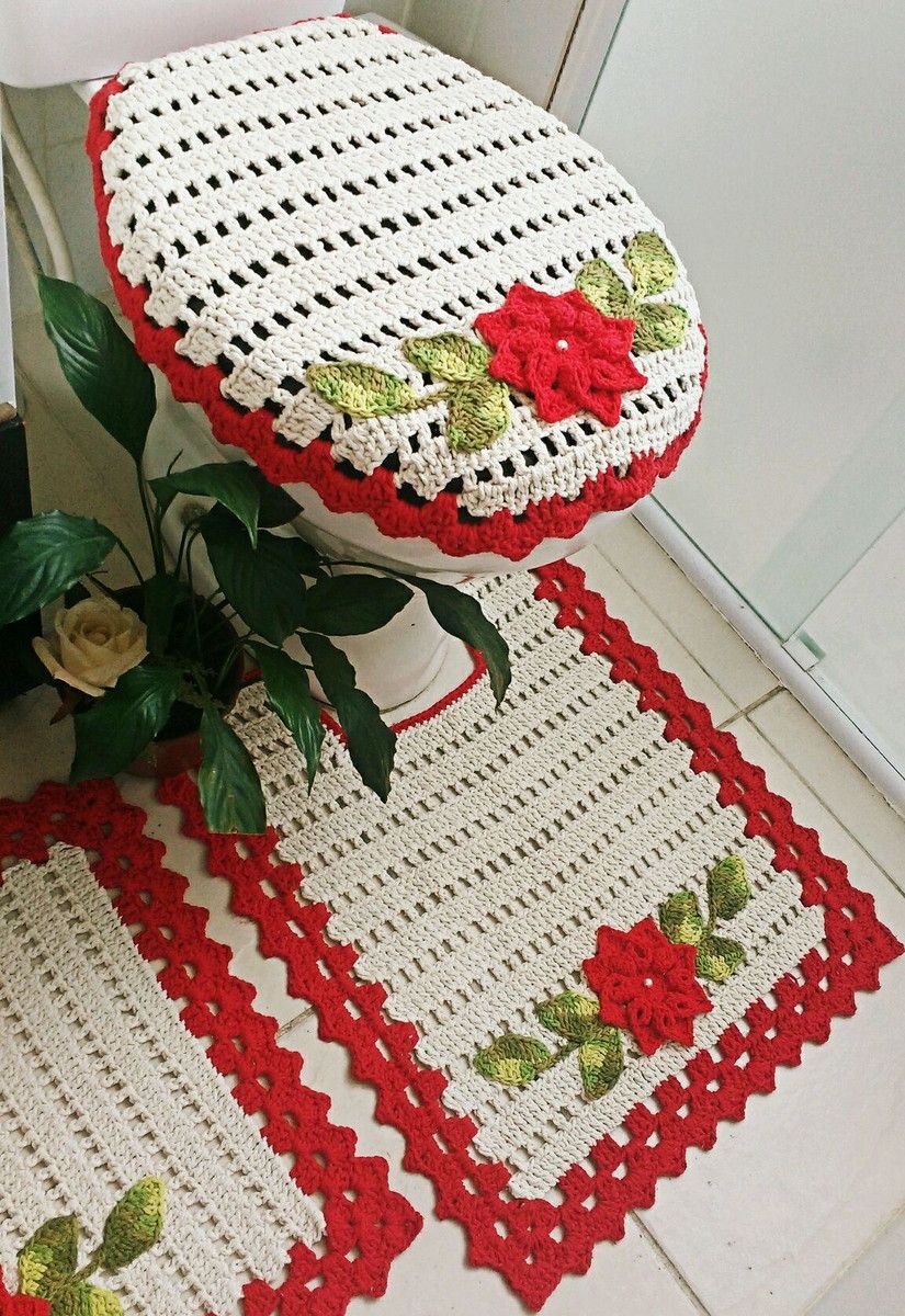 Arrase no Crochê Decoração para Banheiro com peças lindas e diferentes