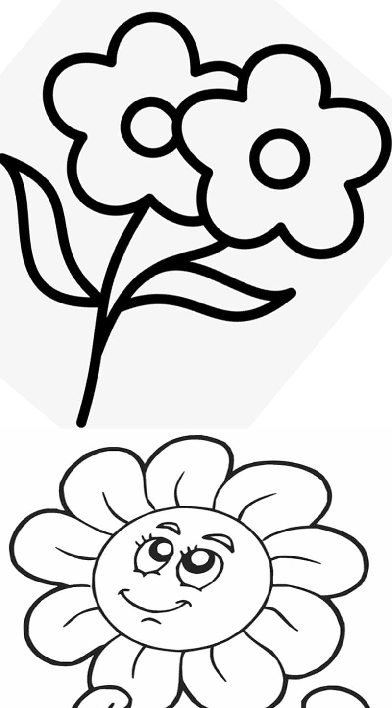 desenho de flor para colorir - Artesanato Total