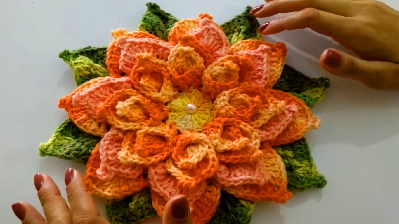 A beleza das mega flores em crochê com passo a passo e modelos para aplicar