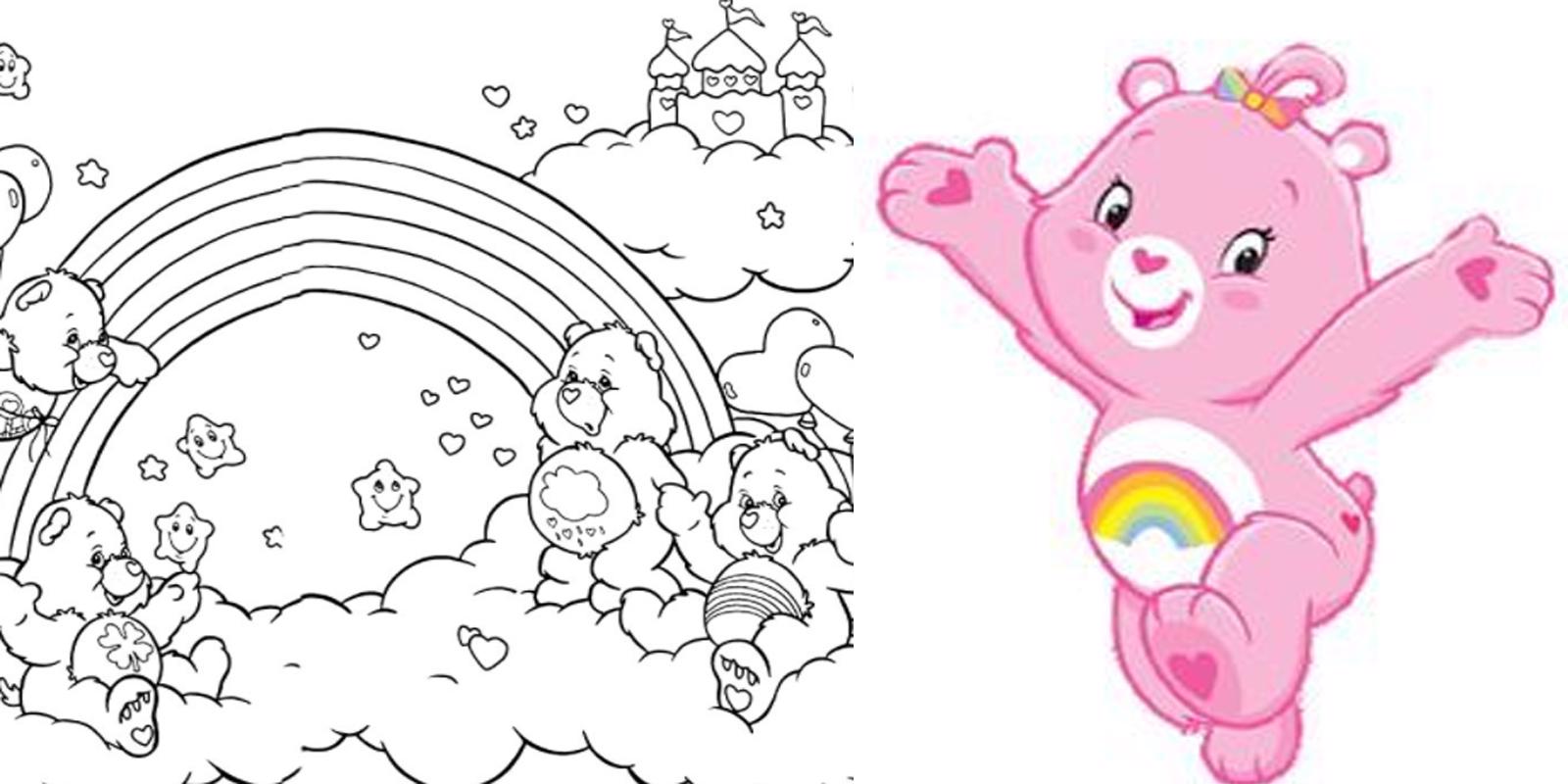 Desenho dos Ursinhos Carinhosos para colorir – Imagem e Molde imprimir