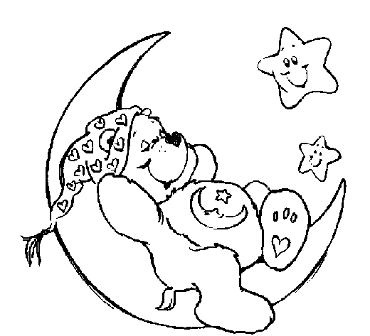 desenhos carinhosos ursinhos na lua