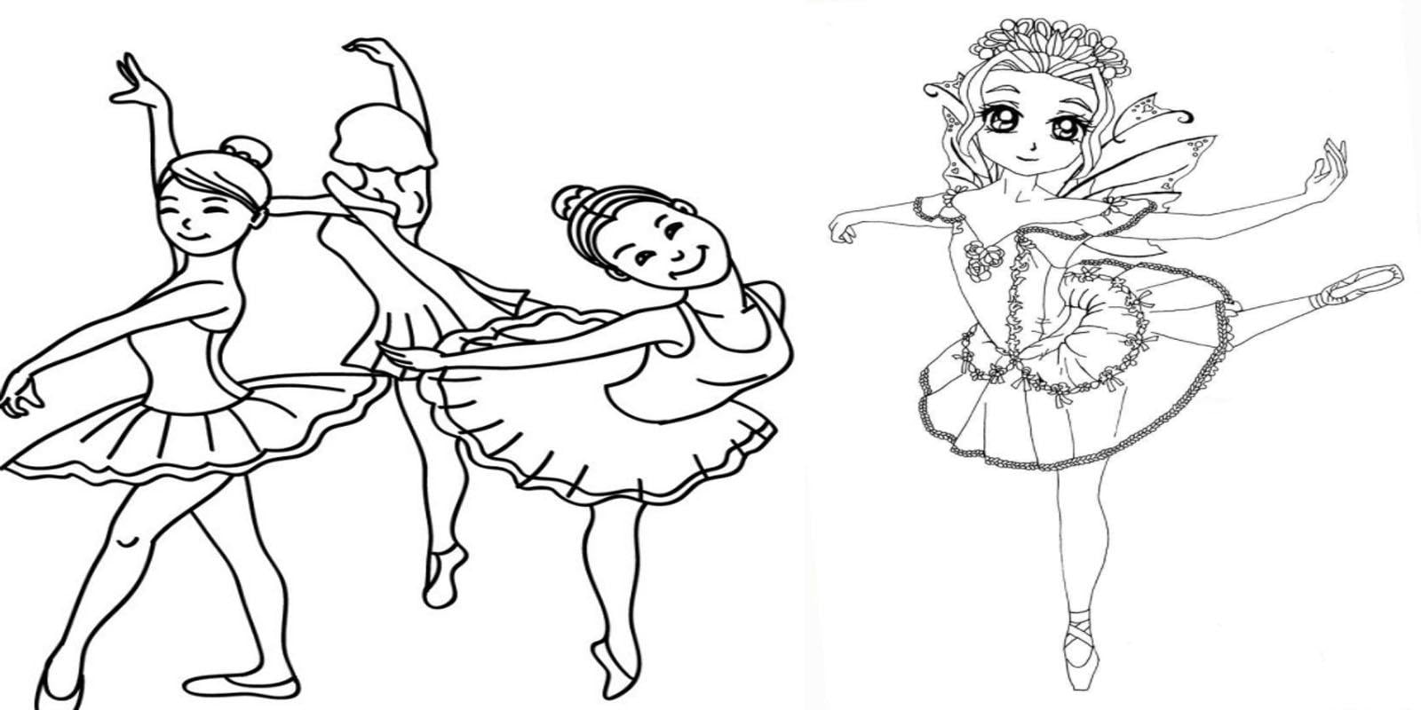 Desenho de Bailarina para colorir – Imagem e Molde para imprimir