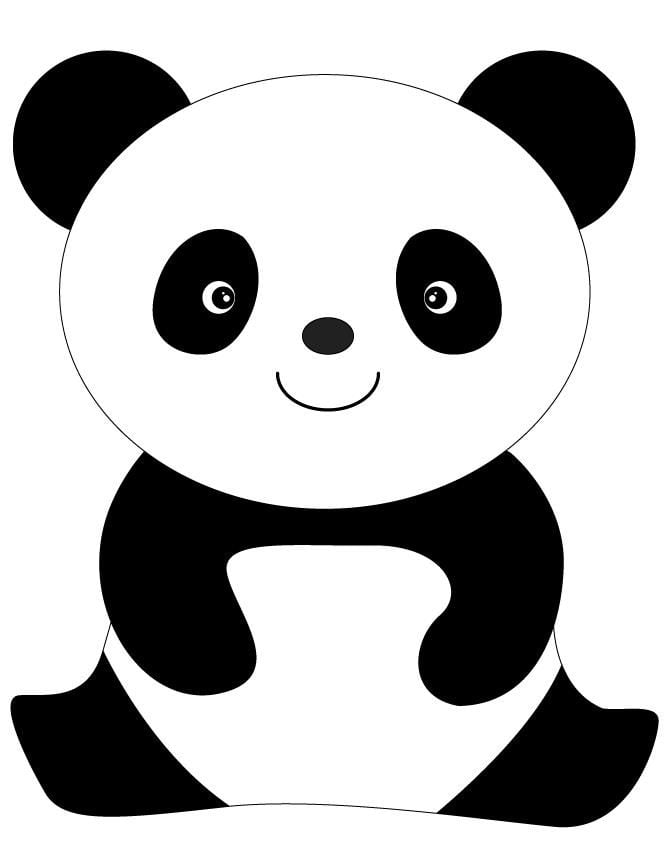 desenho de um panda para imprimir