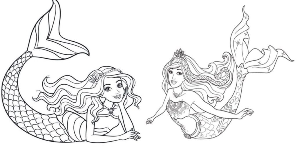 desenho de sereia imagem para colorir