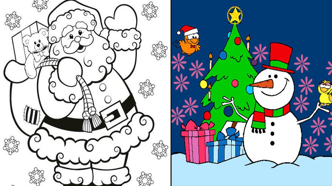 Atividades de Natal para educação infantil e desenhos de natal para colorir