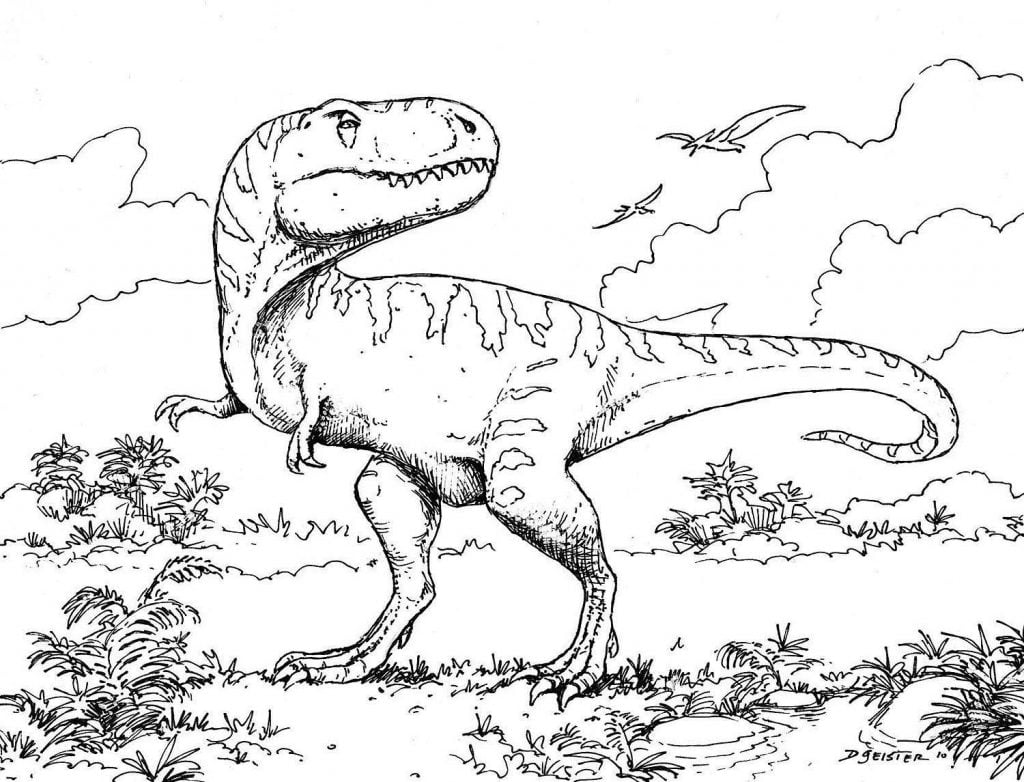 desenho de dinossauro para pintar imprimir