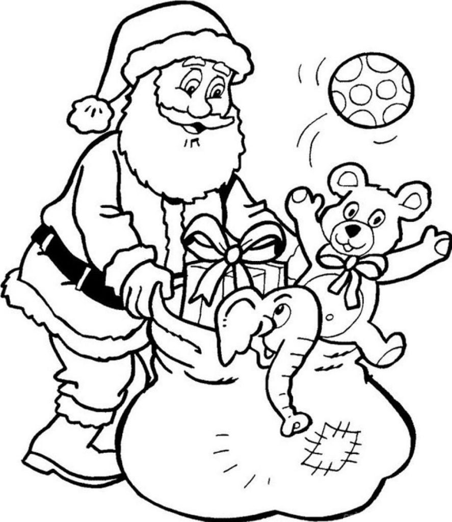 desenho de papai noel no natal para pintar