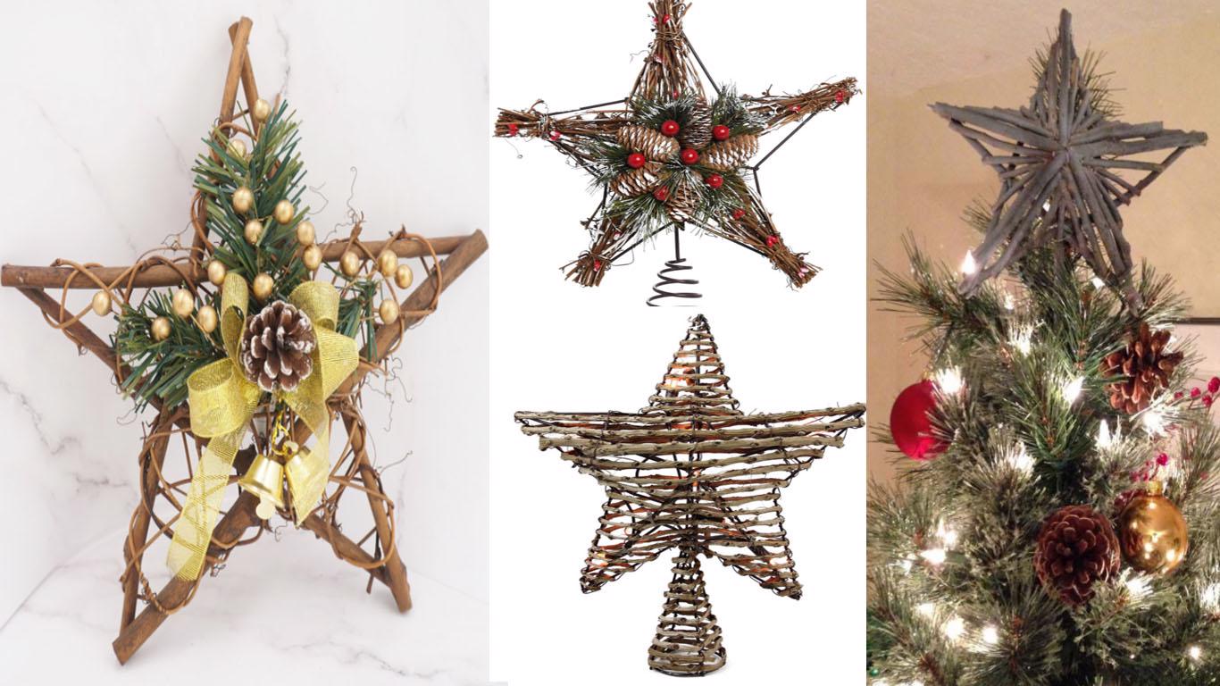 Estrelas de Natal Diferentes com material barato para Decoração