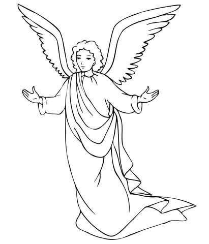 imagem de anjo de natal para desenhar
