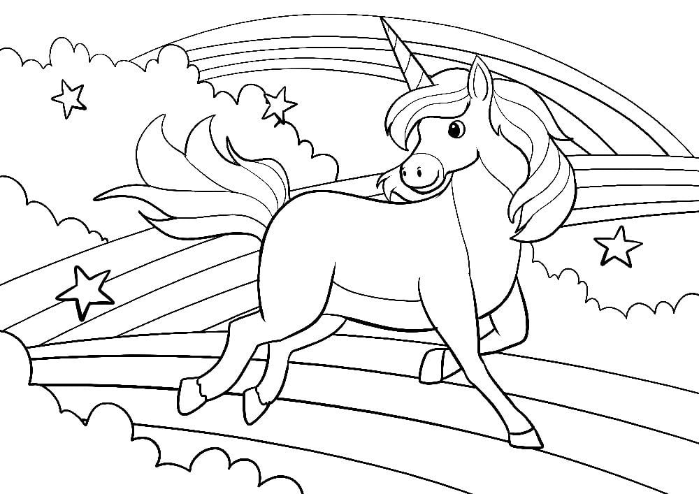 imagem de unicornio para desenhar e colorir
