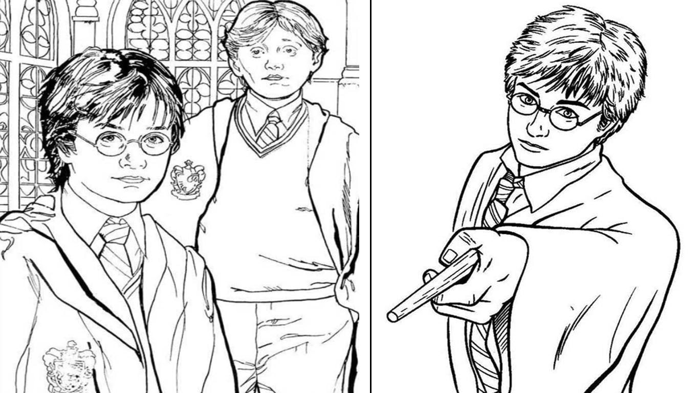 Desenho de Harry Potter para colorir, imprimir e pintar
