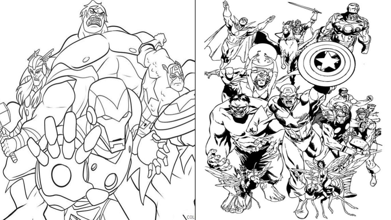 Desenho da Marvel para colorir, imprimir e desenhar