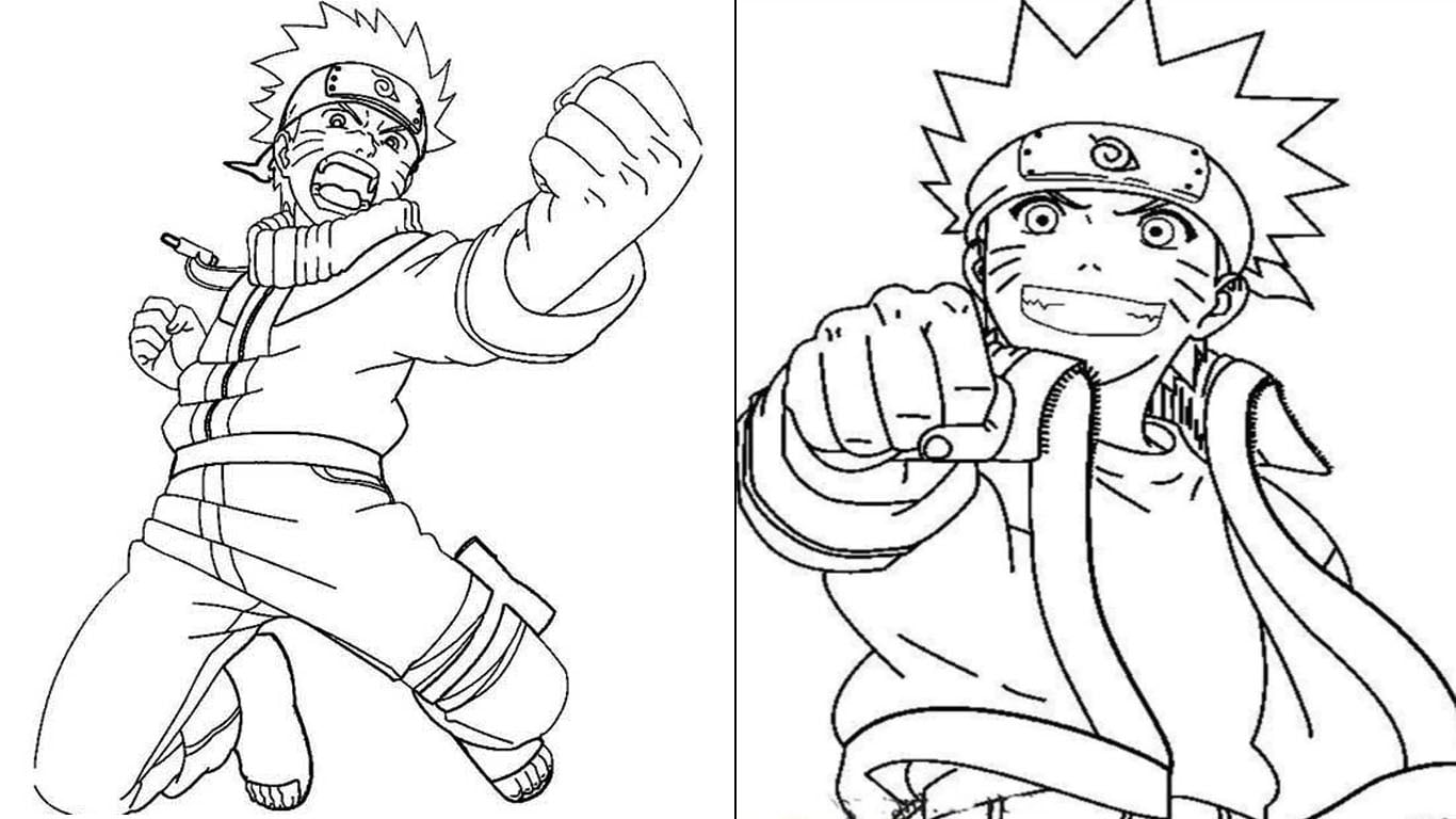 Desenho do Naruto para colorir, imprimir e pintar