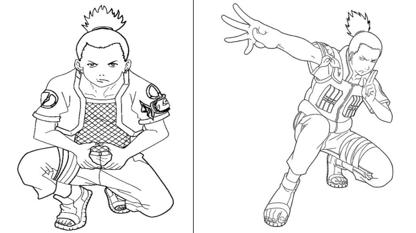 Desenho do Shikamaru para colorir, imprimir e desenhar