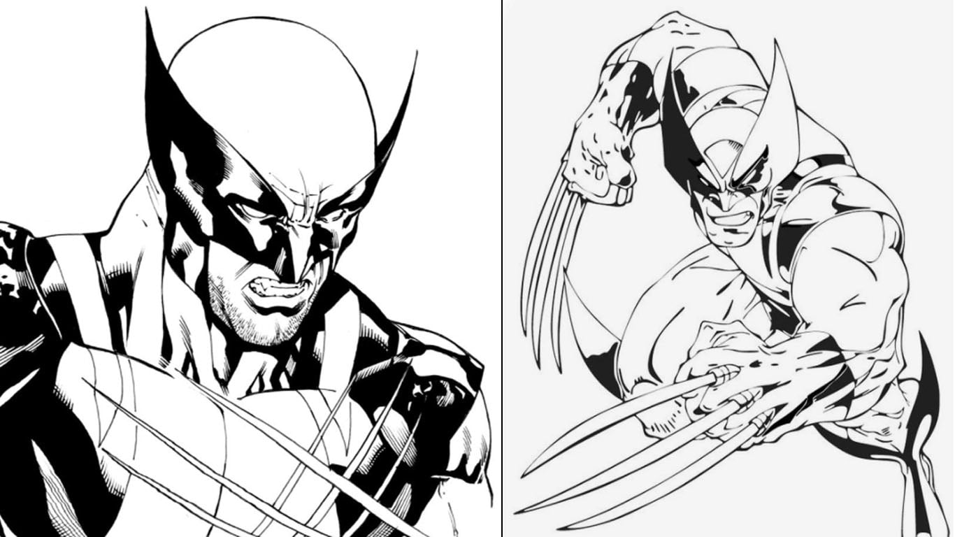 Desenho do Wolverine para colorir, pintar e desenhar