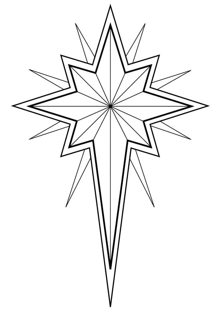 imagem de estrela de Natal para desenhar