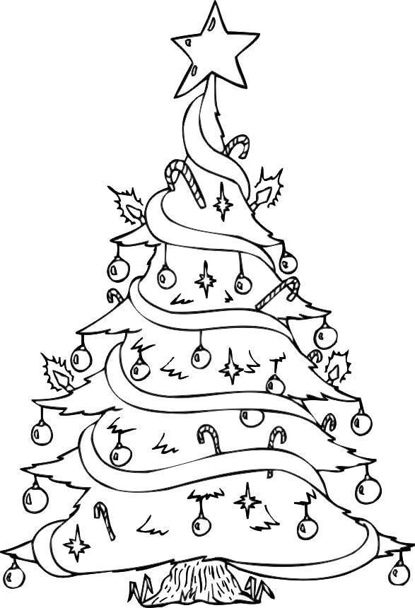 Desenho de árvore de Natal para desenhar