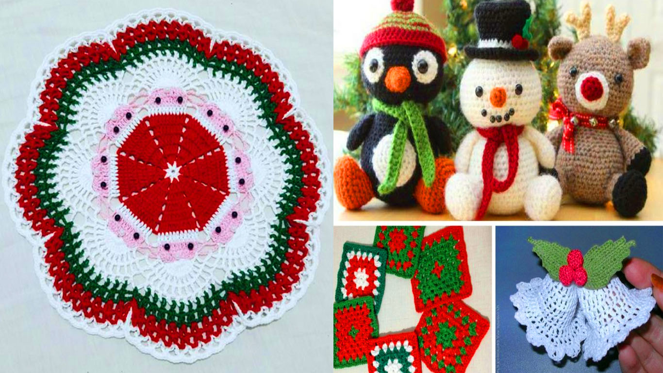 Trabalhos de crochê facílimos para decoração de Natal e que podem render ótimas vendas