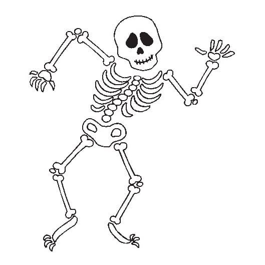 Desenho de esqueleto para imprimir