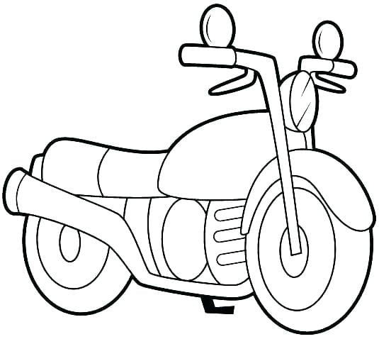 Desenho de moto infantil para imprimir