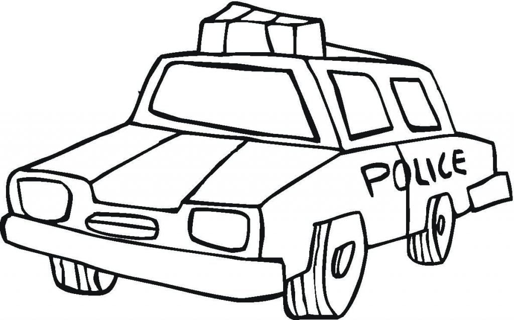 imagem de carro de polícia para colorir