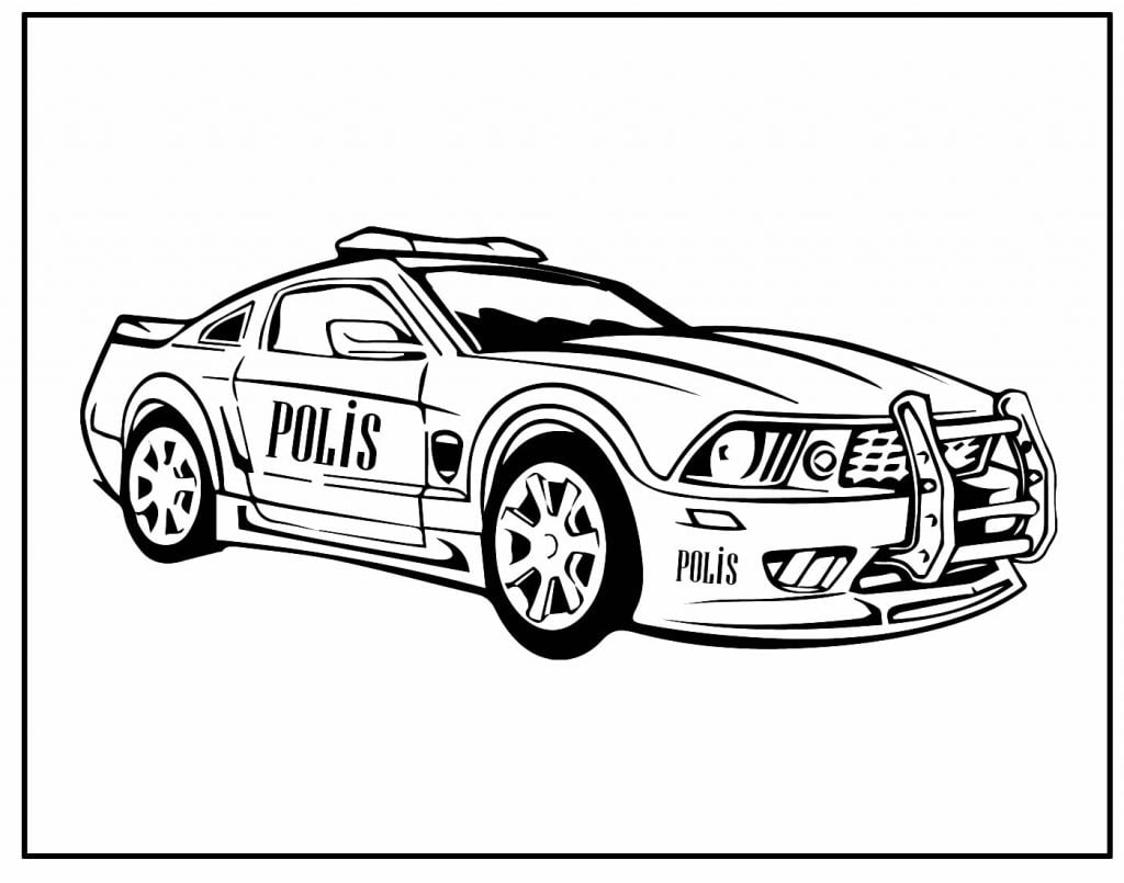imagem de carro de polícia para imprimir