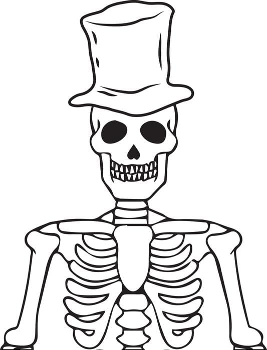 imagem de esqueleto para imprimir