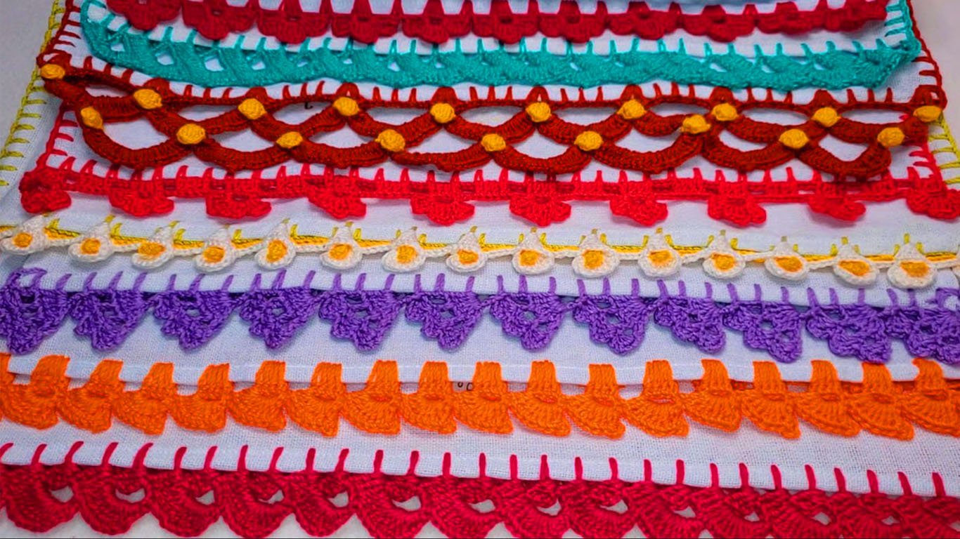 11 ideias divinas de barrado de crochê colorido  que agrada, encanta e vende bem
