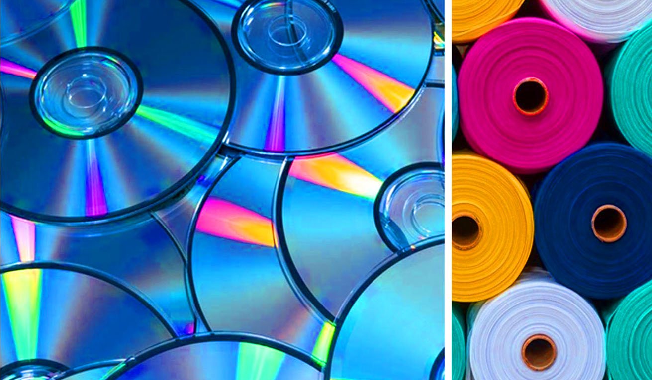Ela fez combinações de tecido colorido e nunca mais jogou os CDs velhos no lixo – artesanato com crochê