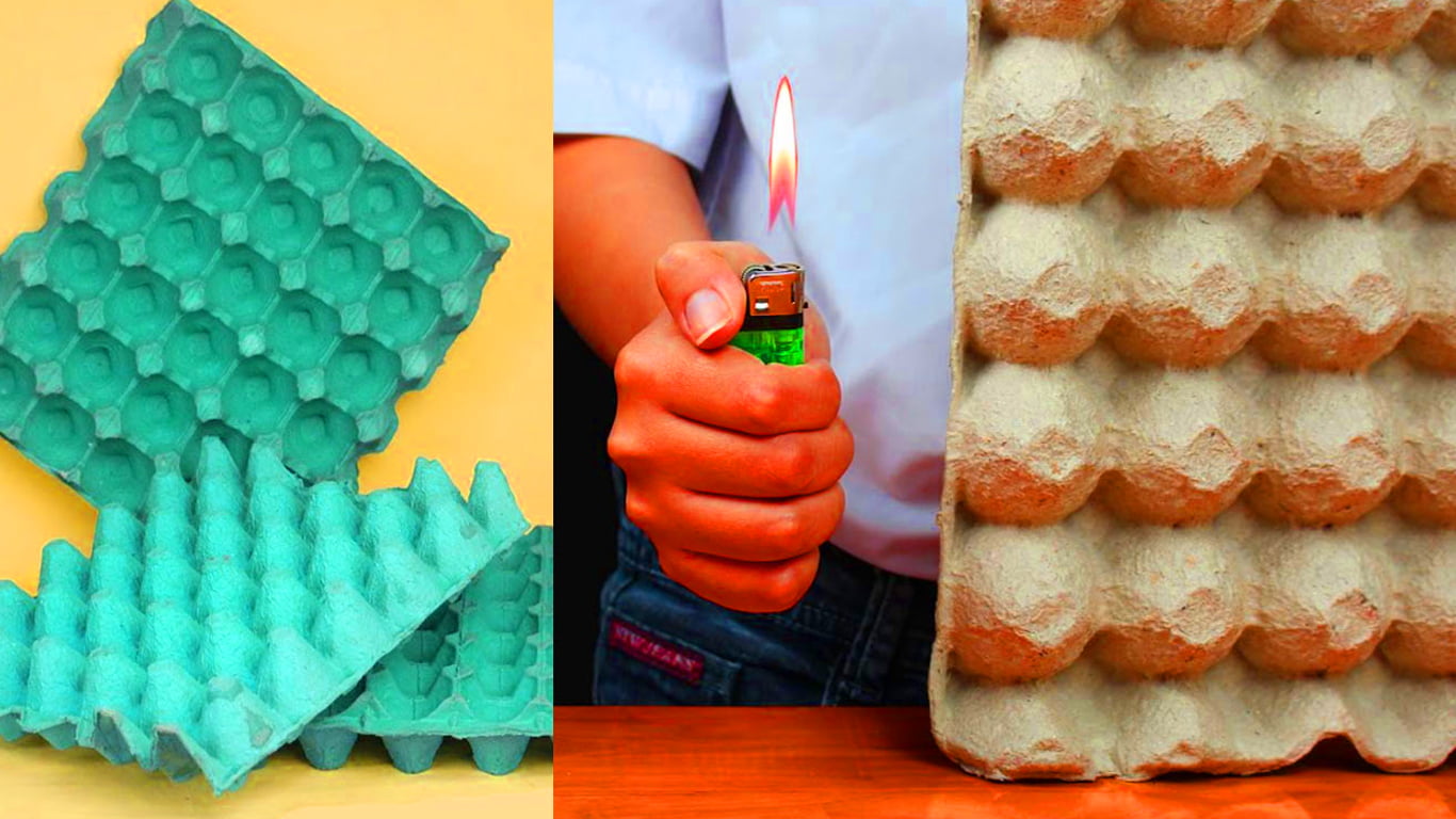 Aplicando como molde, as caixas de ovos servem perfeitamente para esses trabalhos – reciclagem com crochê