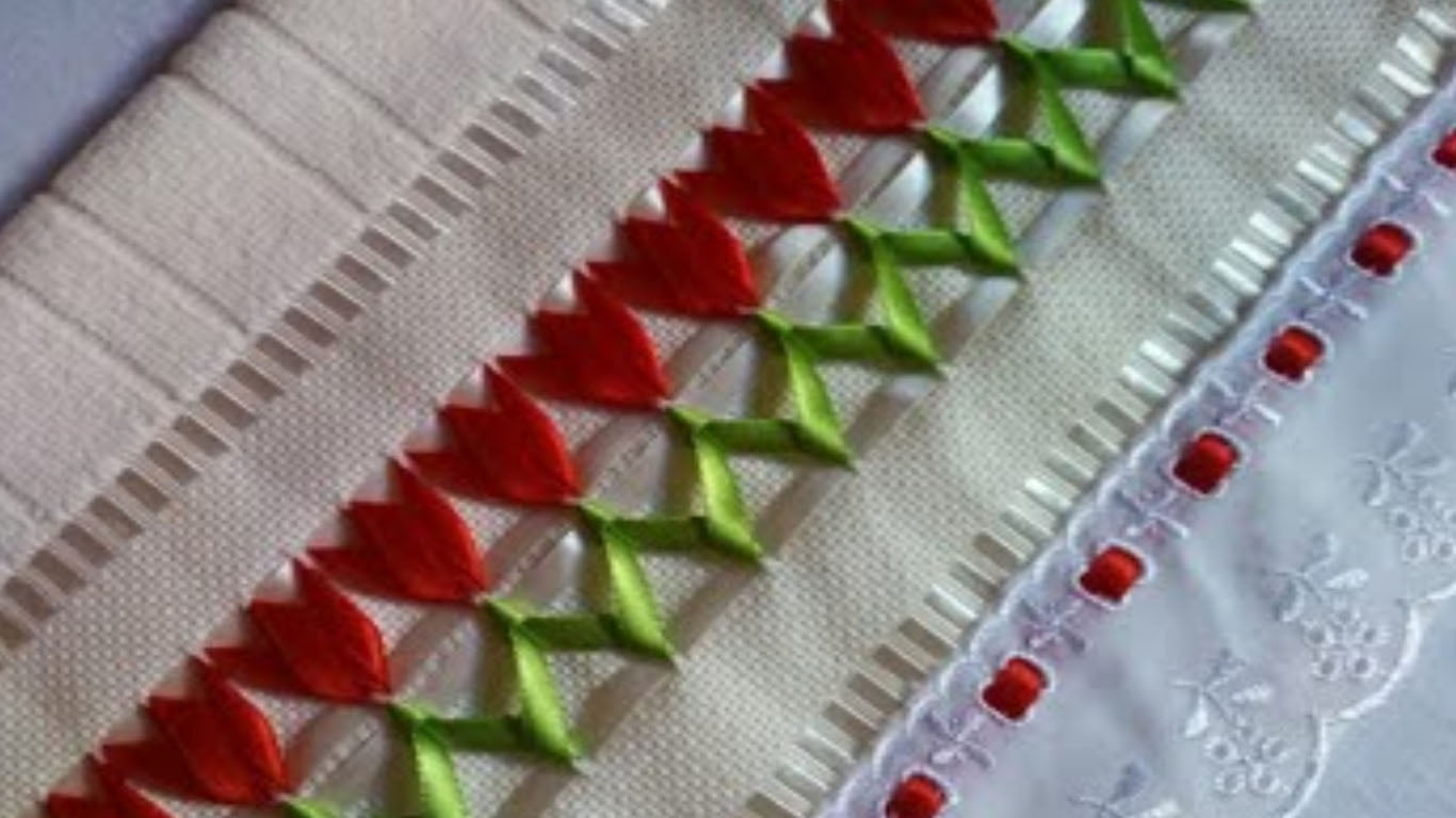 Bordado tulipa trançada de fitas muito fácil de aprender a fazer sem errar – crochê e artesanato